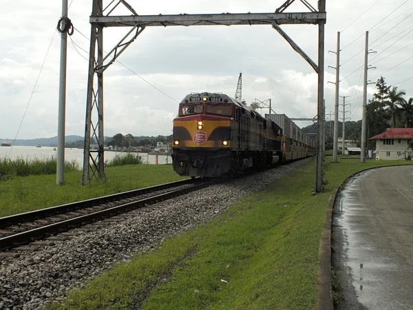 Southbound container train as Balboa