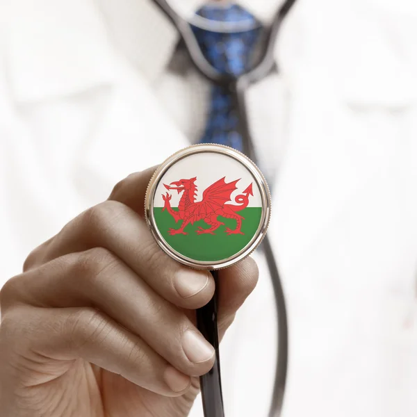Stethoscope with national flag conceptual series - Wales