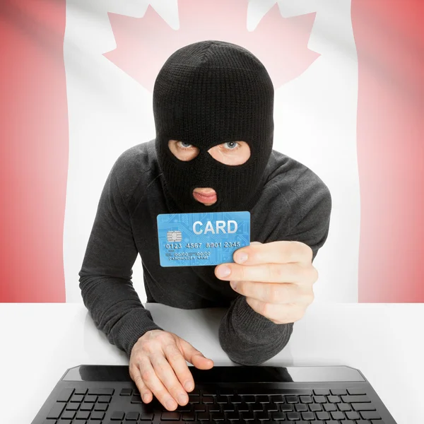 Cybercrime concept with national flag - Canada