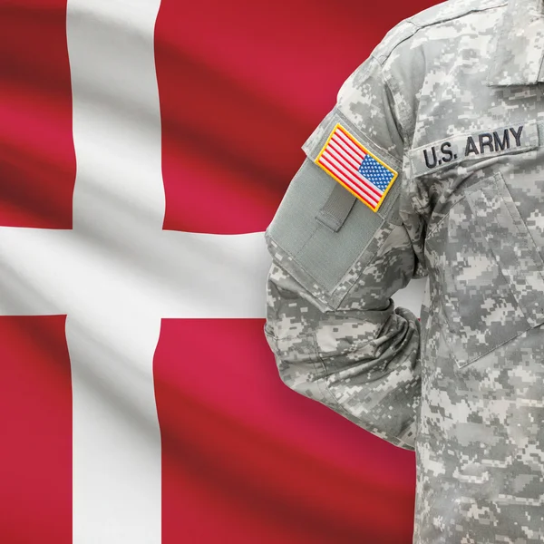American soldier with flag series - Denmark