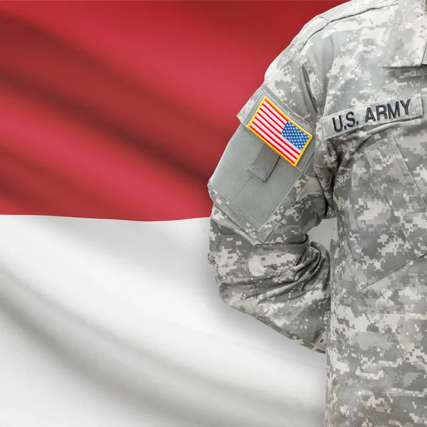 American soldier with flag series - Indonesia