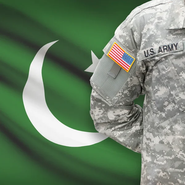 American soldier with flag series - Pakistan