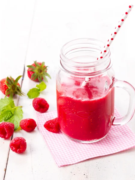 Healthy milkshake or drink with fruits
