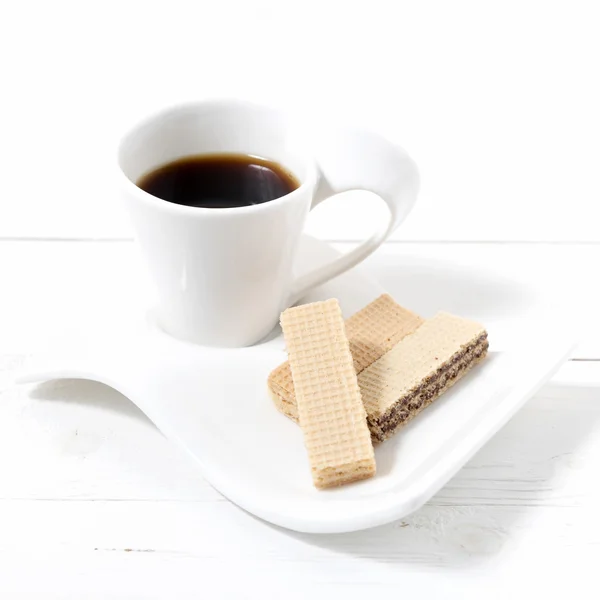 Coffee cup with wafer