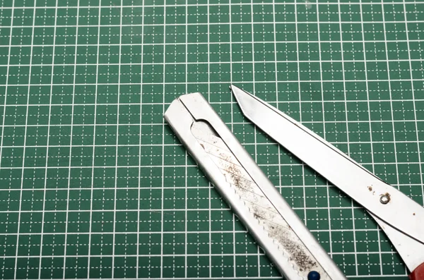 Tools on cutting mat