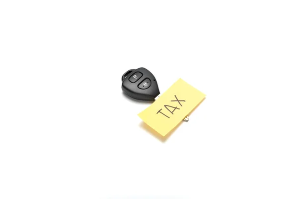Car key with tag tax