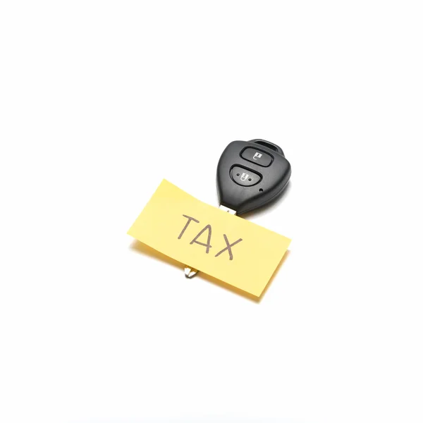 Car key with tag tax
