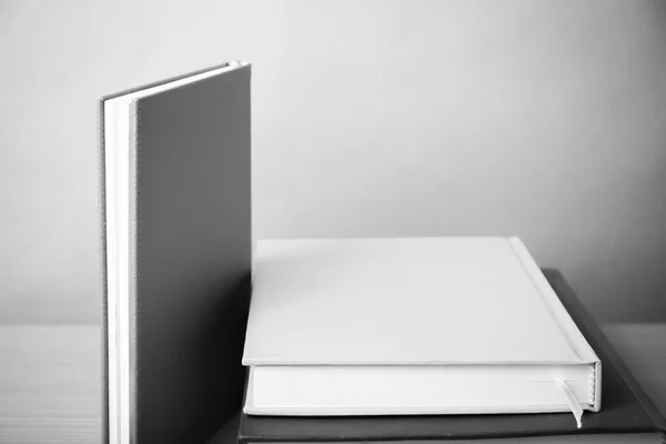 Stack of book black and white color tone style