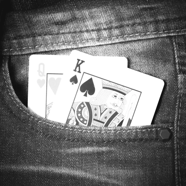 Card in jean pocket black and white tone color style