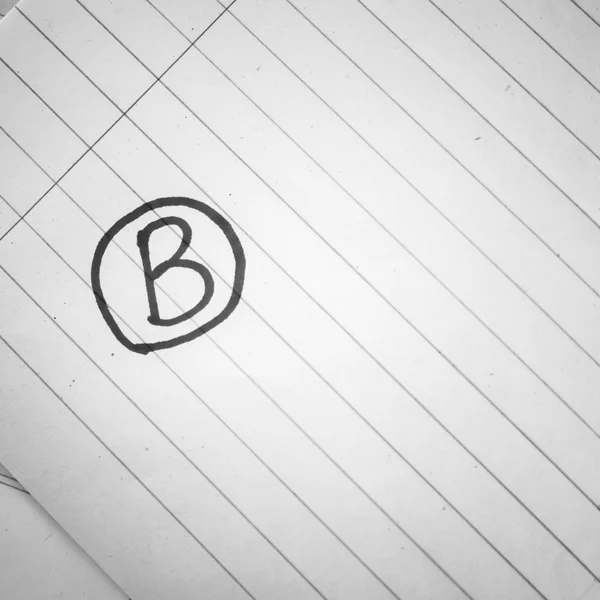 Grade b on line paper