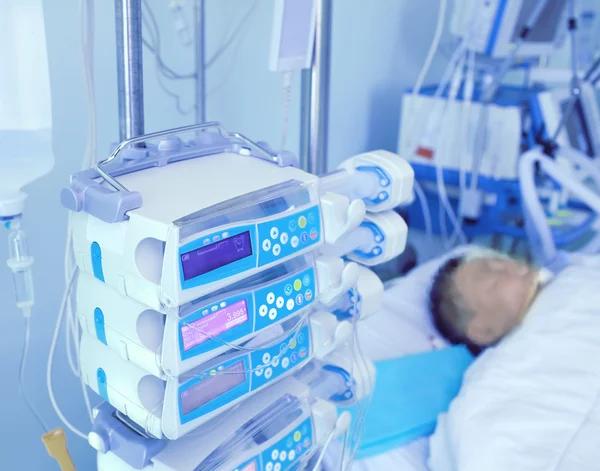 Sleeping patient in ICU ward