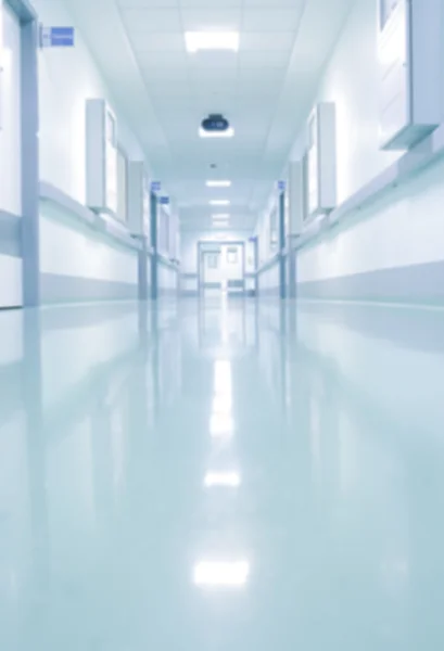 Defocused illuminated hospital corridor in prospect