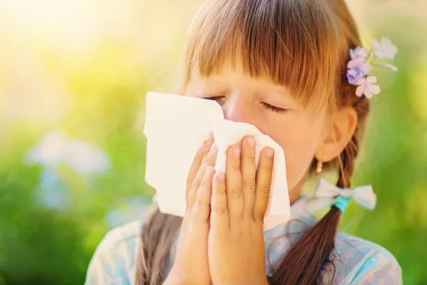 Little girl with allergy