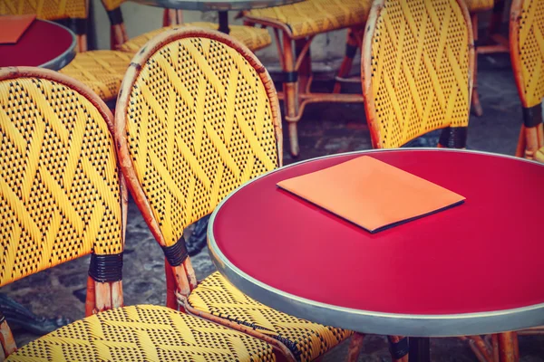 Typical outdoor cafe in Paris