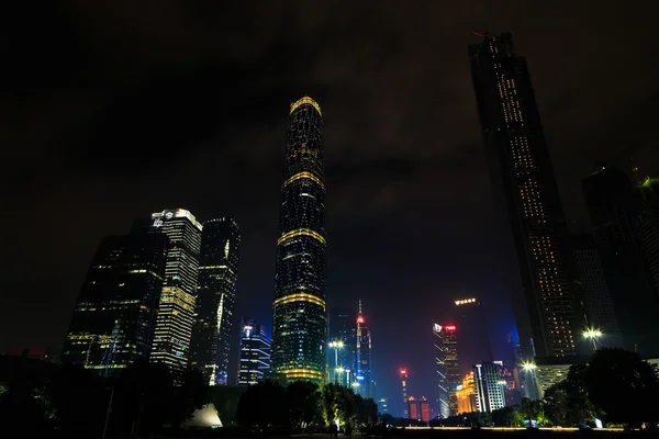 China. Office towers at night