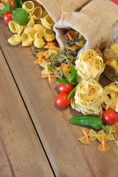 Italian colorful pasta