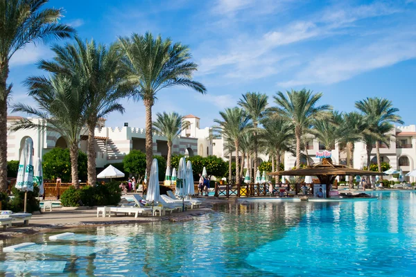 SHARM EL SHEIKH, EGYPT - DECEMBER 15: The tourists are on vacation at popular hotel on December 15, 2014 in Sharm el Sheikh, Egypt.