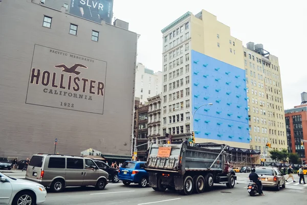 NEW YORK - CIRCA 2014: Street and architecture in downtown Manhattan in New York City, NY, USA circa summer 2014.