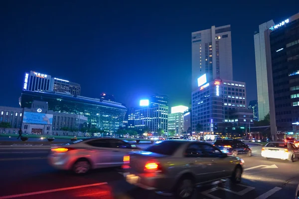 Night illumination in downtown of Seoul