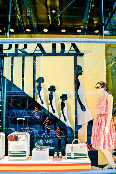 NEW YORK, USA - CIRCA 2011: showcase of Prada store on Manhattan in New York City, USA.