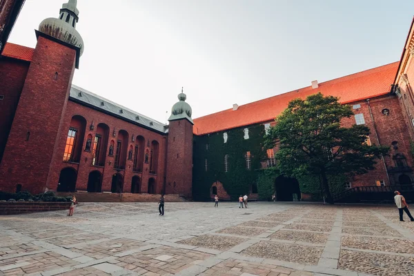 STOCKHOLM, SWEDEN - CIRCA JULY 2014: The City Hall at lake Malaren in Stockholm, Sweden circa July 2014.