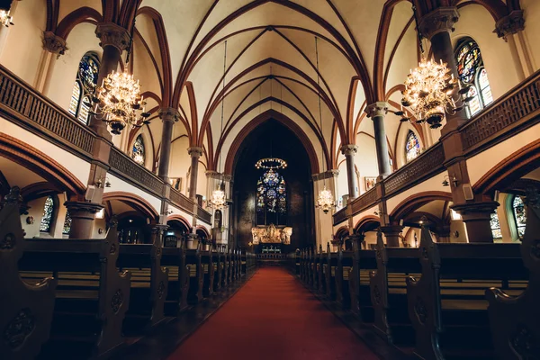 STOCKHOLM, SWEDEN - CIRCA JULY 2014: interior of a traditional church in the center of  Stockholm, Sweden circa July 2014.