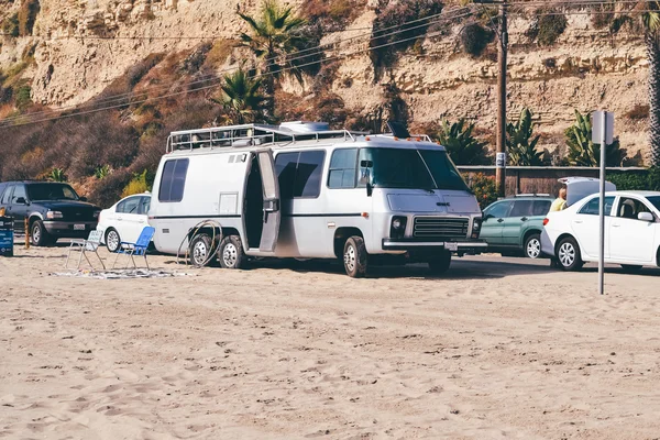 MALIBU, CA - CIRCA 2011: cars parked near Malibu beach on a sunny day in California, USA in summer 2011.