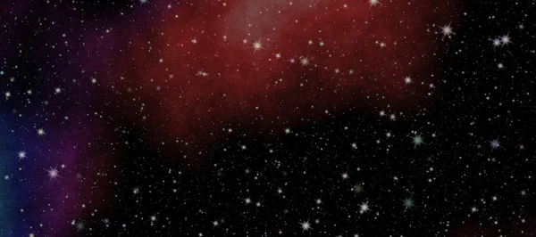Secrets of the universe. New panoramic looking into deep space. Dark night sky full of stars. The nebula in outer space.