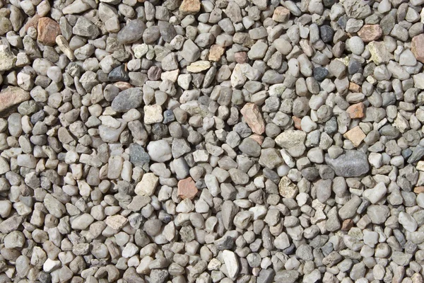 Crushed granite and pebble gravel texture, background, closeup