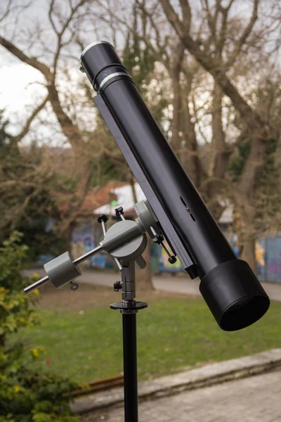 Telescope outside on a sunny day