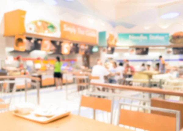 Blurred people in the food court