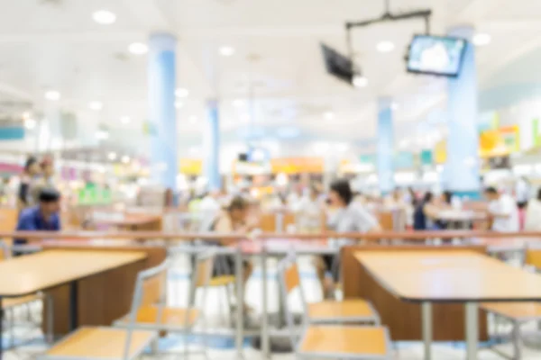 Blurred people in the food court