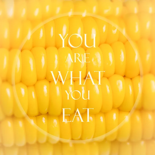 Meaningful quote on corn background