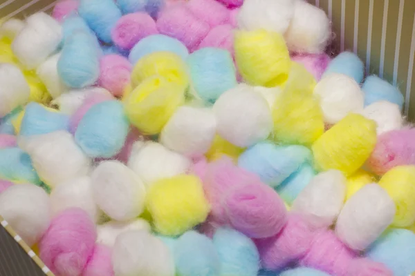 Colorful cotton balls