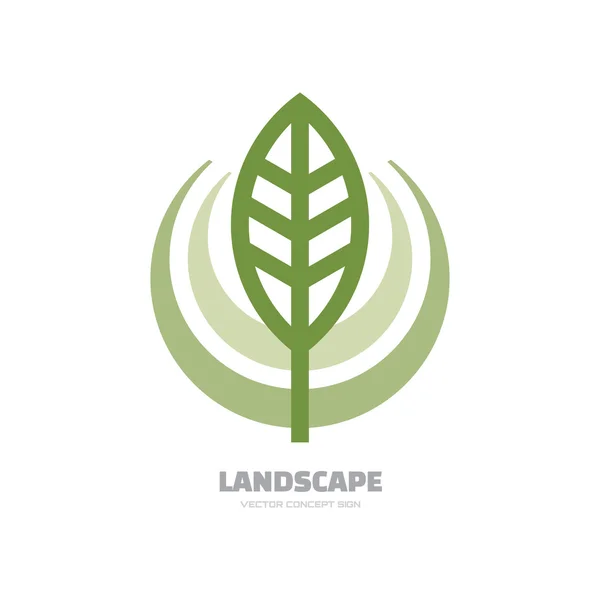 Landscape- vector logo concept illustration. Abstract leaf logo. Vector logo template. Design element.