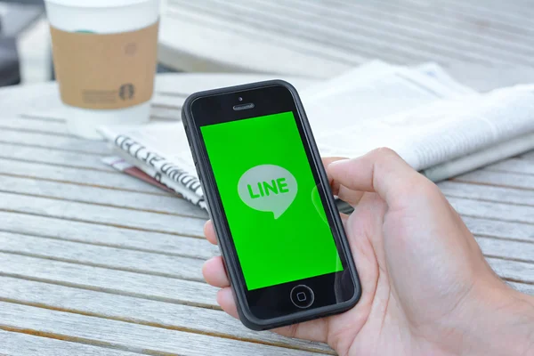 Line application on iphone