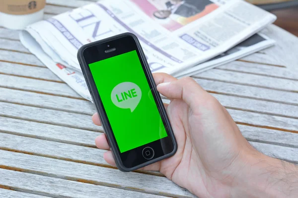 Line application on iphone