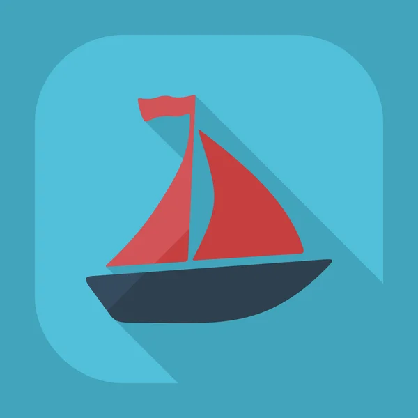 Flat icon: sailboat