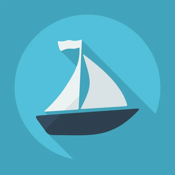 Flat icon: sailboat
