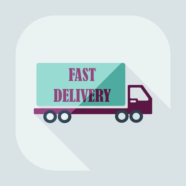 Flat modern design with shadow icons car shipping