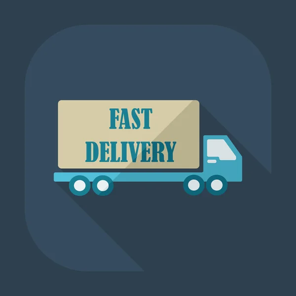 Flat modern design with shadow icons car shipping