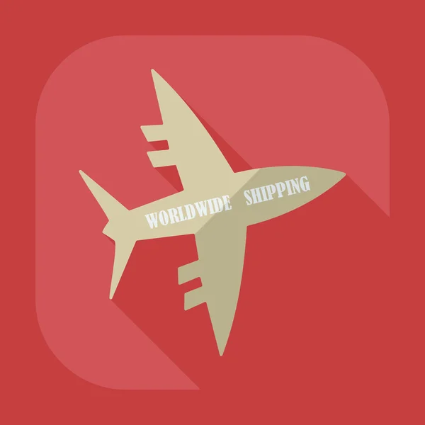Flat modern design with shadow icons aircraft delivery