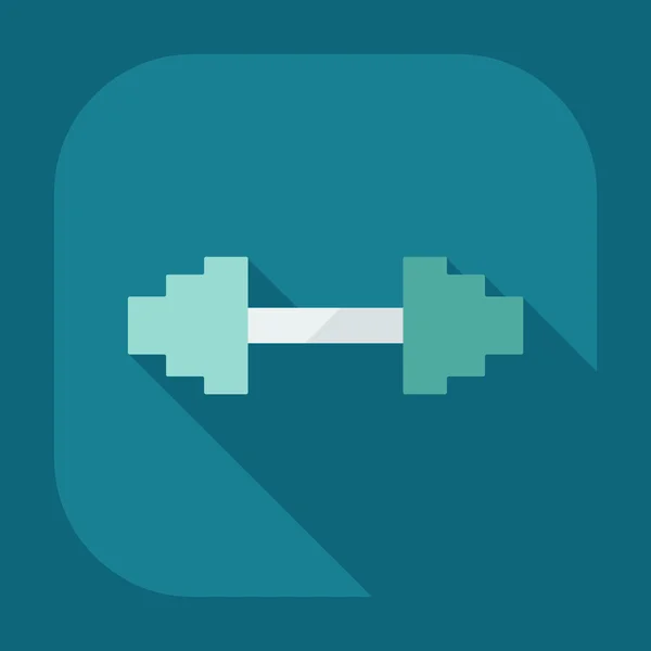 Flat modern design with shadow icon dumbbell