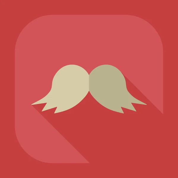 Flat modern design with shadow icon mustache