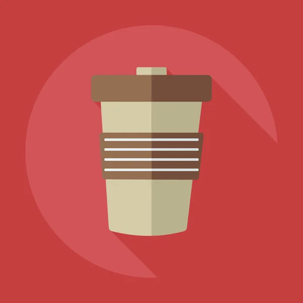 Flat modern design with shadow icon coffee