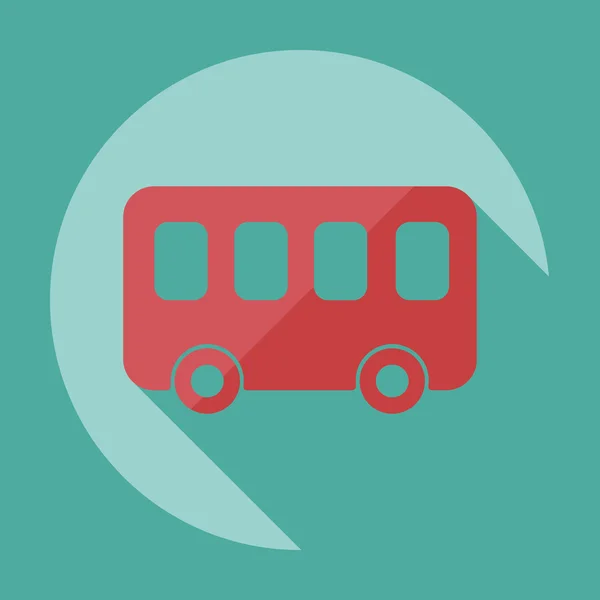 Flat modern design with shadow icon bus