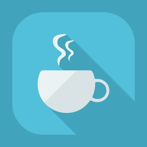 Flat modern design with shadow icons coffee