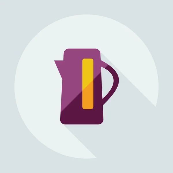 Flat modern design with shadow icons kettle
