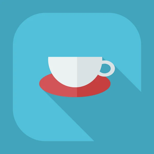 Flat modern design with shadow icons cup