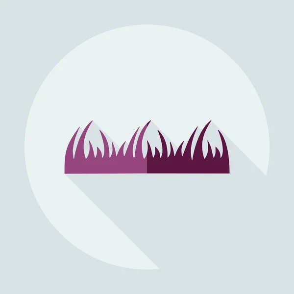 Flat modern design with shadow icons grass